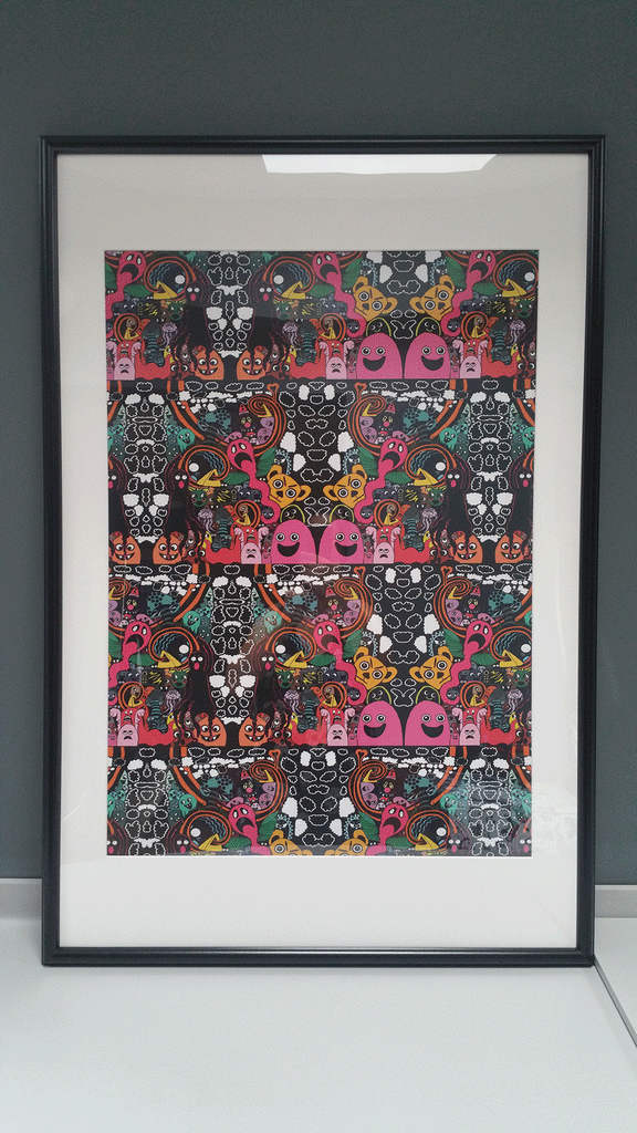 Mad World art poster framed