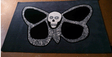rug butterfly skull front