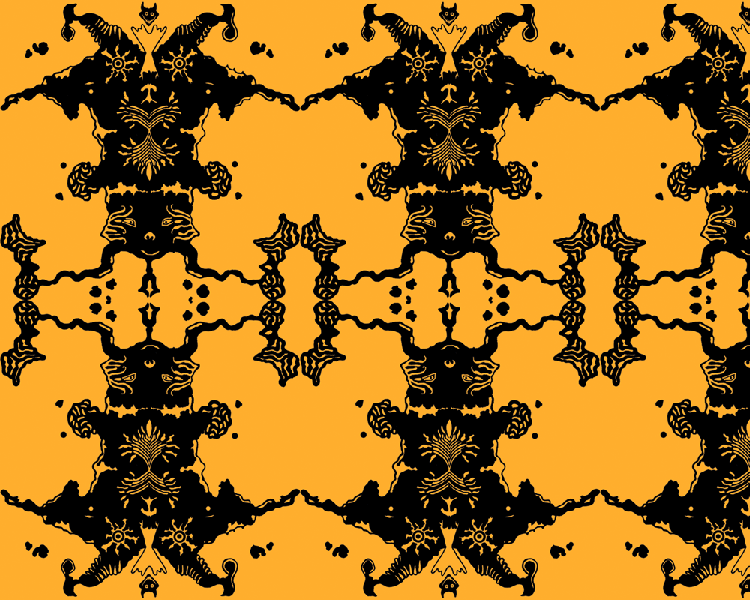 Ink blot wallpaper swatch