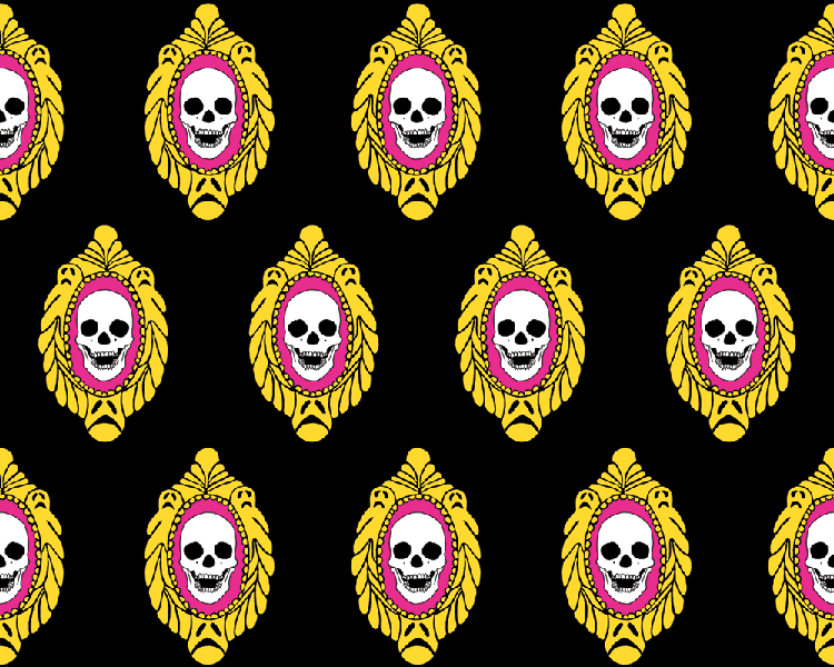 Skull frame wallpaper swatch