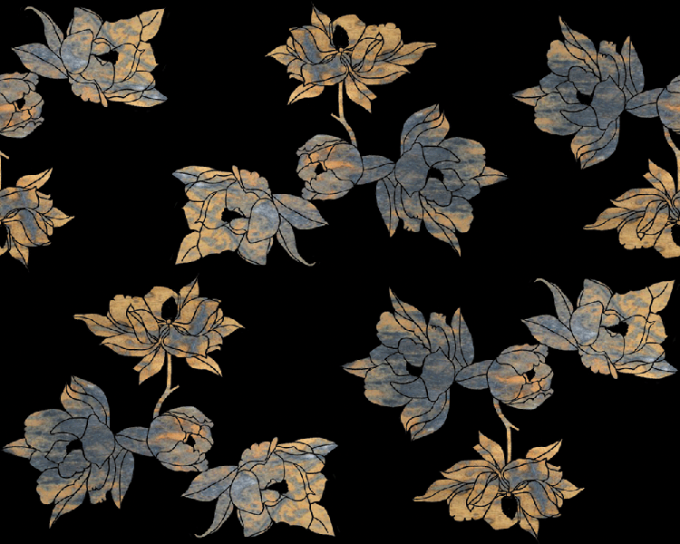 Wood flower wallpaper swatch