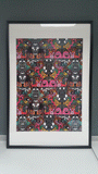 Mad World art poster framed