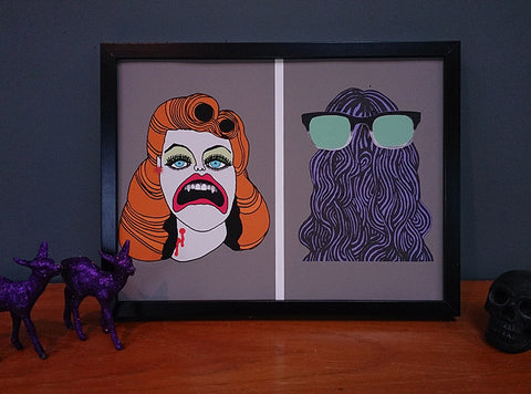 b&b art print - mr and mrs vamp
