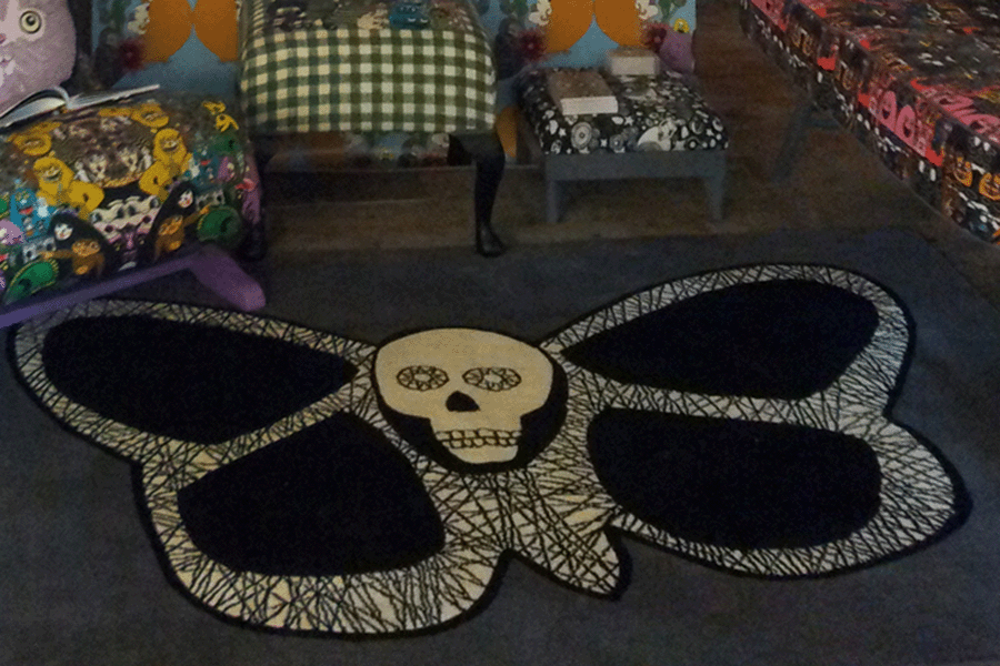 rug butterfly skull lifestyle