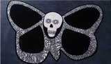 rug butterfly skull print