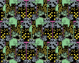 Flats monsters wallpaper swatch