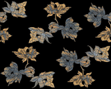 Wood flower wallpaper swatch